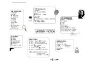 English Worksheet: mystery fiction vocabulary