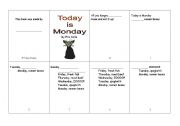 English Worksheet: Today is Monday- by Eric Carle (Minibook)