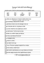 English worksheet: grammar