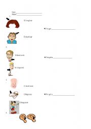 English Worksheet: Body Parts