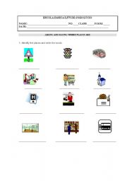 English worksheet: Places and Buidings