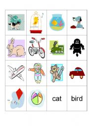 English Worksheet: PETS AND TOYS