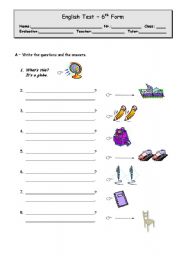 English worksheet: Test