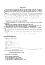 English Worksheet: reading