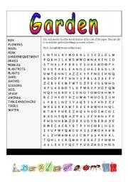 English worksheet: Gardens wordsearch