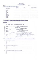 English worksheet: present perfect