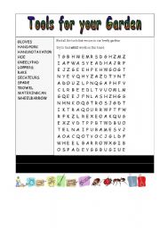 English Worksheet: Tools found in the garden