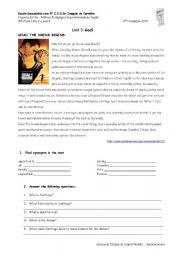 English Worksheet: Goal