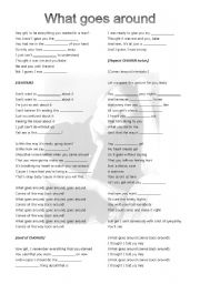 English Worksheet: What goes around - a song by Justin Timberlake