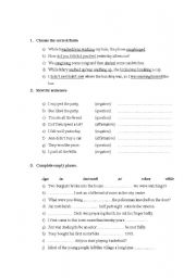 English Worksheet: Past Simple Tense