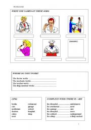 English Worksheet: jobs