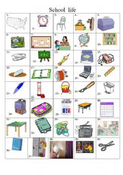 English Worksheet: School life (part 1)