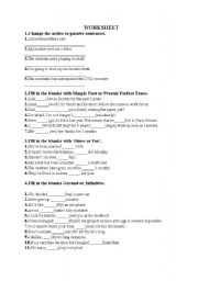 English Worksheet: WORKSHEET