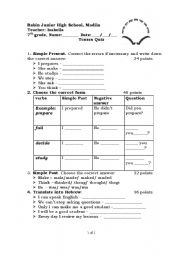 English worksheet: present simple checker