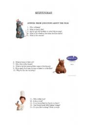 English Worksheet: RATATOUILLE