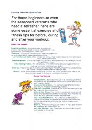 English Worksheet: essential excercises