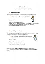 English worksheet: relative clauses