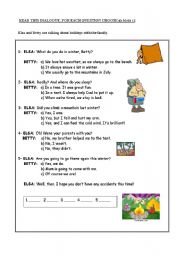 English Worksheet: Complete this dialogue