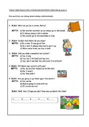 English Worksheet: Complete this dialogue