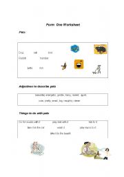 English Worksheet: animas