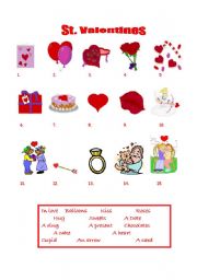 English Worksheet: St valentine