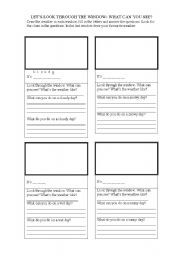 English Worksheet: Lets Look Through the window