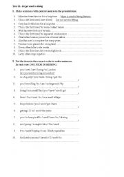 English Worksheet: Be/get used to doing