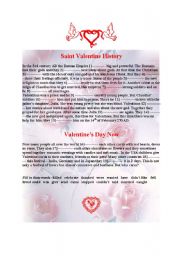 English Worksheet: Saint Valentine History