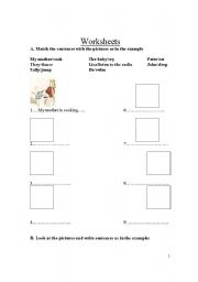 English worksheet: What are you doing?