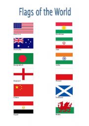 English worksheet: Flags 