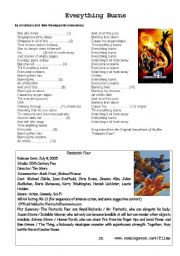 English Worksheet: Everything burns