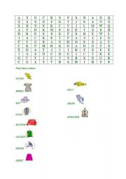 English Worksheet: clothes