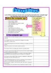 English Worksheet: COMPUTERS