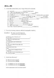 English Worksheet: adjectives in -ed and -ing