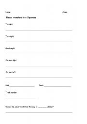 English Worksheet: Directions dialogue