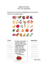 fruit and vegetables