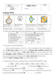 English Worksheet: test