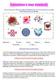 English Worksheet: Valentines Day Symbols