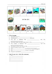 English Worksheet: City gaps