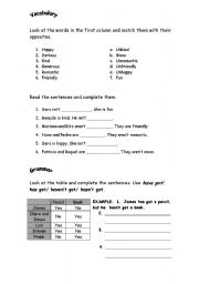 English Worksheet: Present Simple