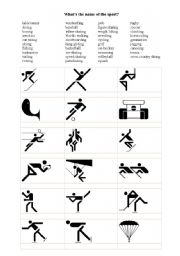 English Worksheet: sports