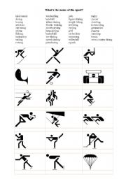 English worksheet: sports