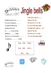 English Worksheet: jingle bells gap filling