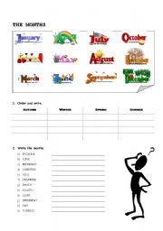 English Worksheet: Months