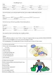 English Worksheet: describing people