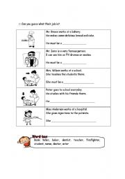 English Worksheet: must