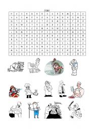 English Worksheet: word search