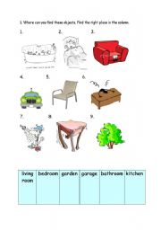 English Worksheet: home