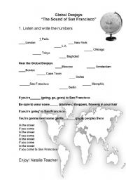 English Worksheet: Exciting song to teach Topic