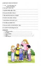 English Worksheet: simple prese nt revision